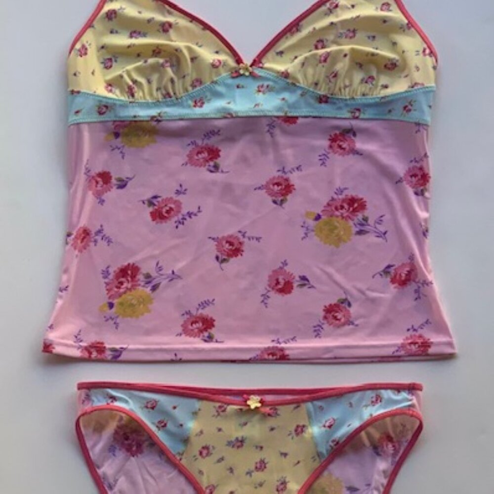 DKNY Camisole with Matching Panty – Floral Print - Small